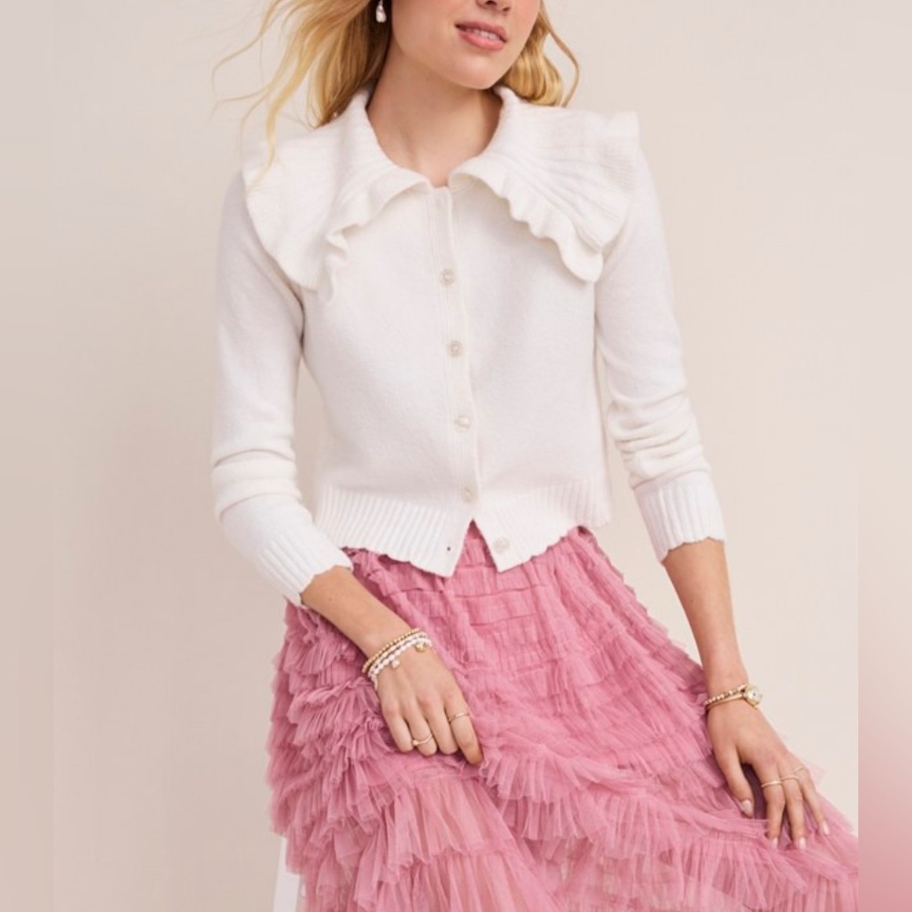 Francesca’s•Rachael Tiered Tulle Maxi Skirt •Size XS•NWT•Pink